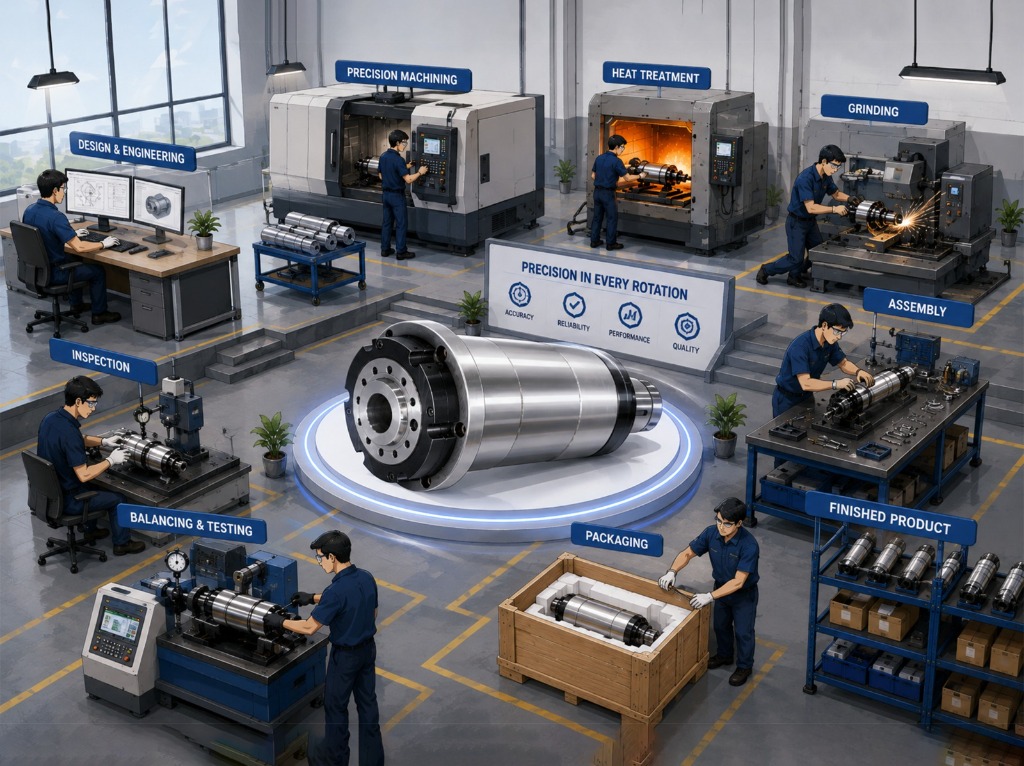 TriQuench India Spindle Manufacturing Shopfloor & Precision Assembly