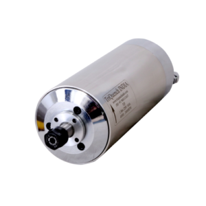 High-quality 1.5 kW CNC Spindle Motor, 220V, water cooled, 24000 RPM, suitable for CNC Wood Carving, PCB Drilling, and Bangle Making Machines, with precision ceramic bearings and accuracy under 3 microns.