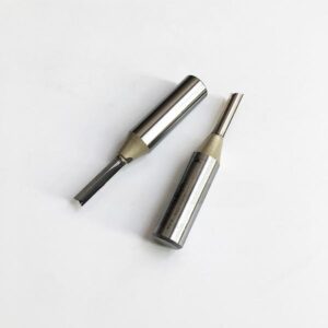 TCT Straight Router Bits Tungsten Carbide Two Straight Flutes Cutters for Woodworking