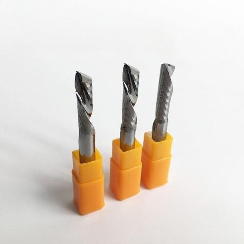 Single Flute Down Cut Spiral Router Bits for Acrylic Plastic Honeycomb Panel Cutting